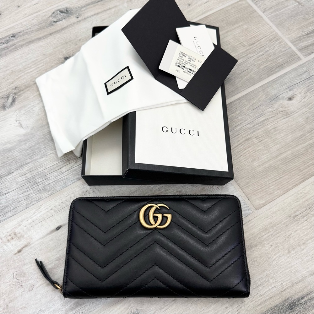 Gucci Black Marmont Leather XL Organizer Wallet